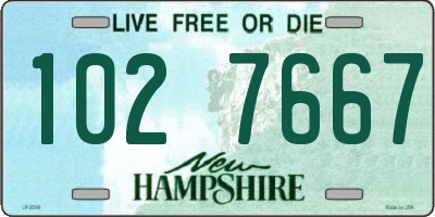 NH license plate 1027667