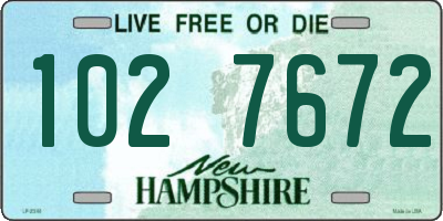 NH license plate 1027672