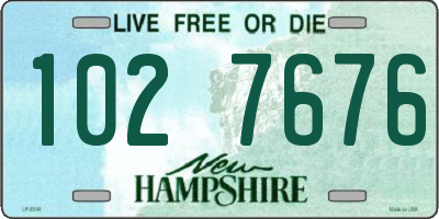 NH license plate 1027676