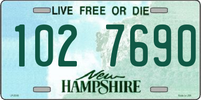 NH license plate 1027690