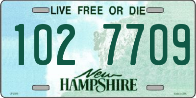 NH license plate 1027709