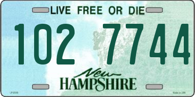 NH license plate 1027744