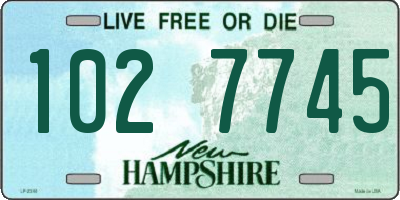 NH license plate 1027745