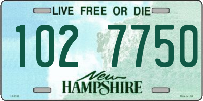 NH license plate 1027750