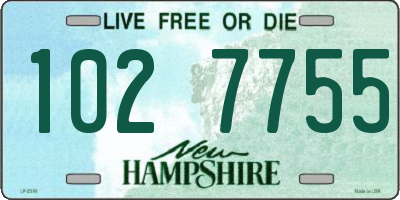 NH license plate 1027755