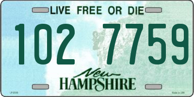 NH license plate 1027759