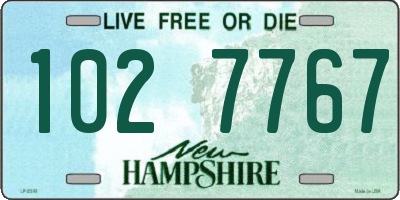 NH license plate 1027767