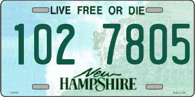 NH license plate 1027805