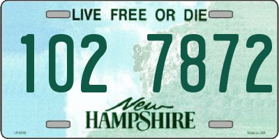 NH license plate 1027872