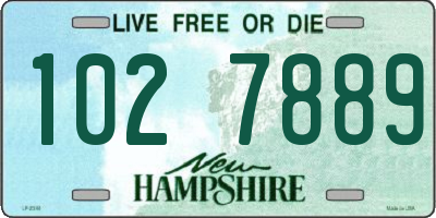 NH license plate 1027889