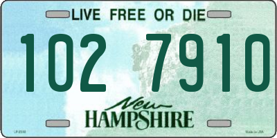 NH license plate 1027910