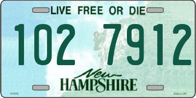 NH license plate 1027912