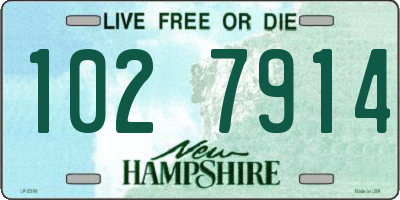 NH license plate 1027914