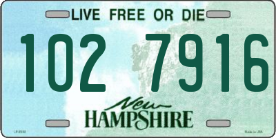 NH license plate 1027916