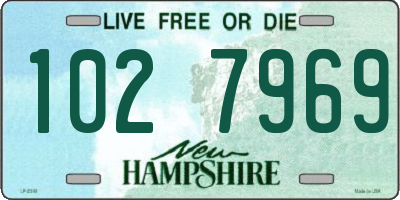 NH license plate 1027969