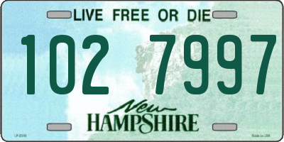 NH license plate 1027997