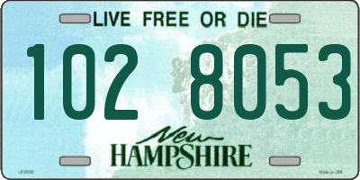 NH license plate 1028053
