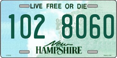 NH license plate 1028060