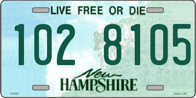 NH license plate 1028105