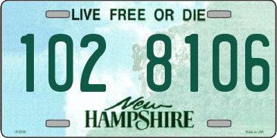 NH license plate 1028106