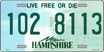 NH license plate 1028113