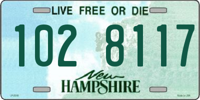 NH license plate 1028117