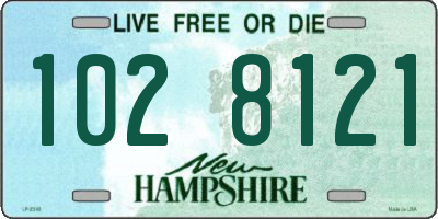 NH license plate 1028121