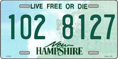 NH license plate 1028127