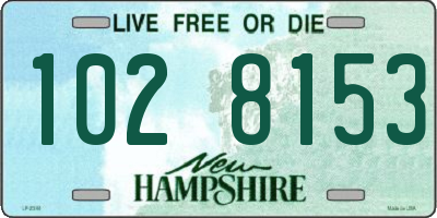 NH license plate 1028153