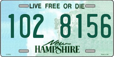 NH license plate 1028156