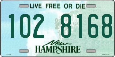 NH license plate 1028168