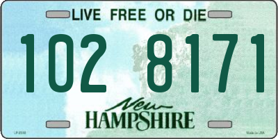 NH license plate 1028171