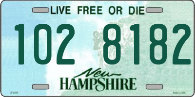 NH license plate 1028182