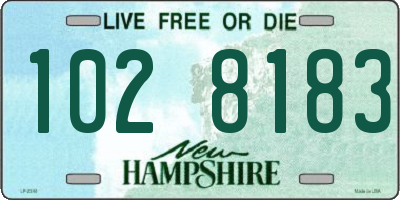 NH license plate 1028183