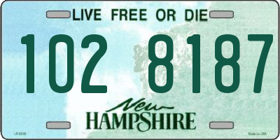 NH license plate 1028187