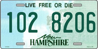 NH license plate 1028206