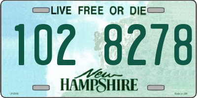 NH license plate 1028278