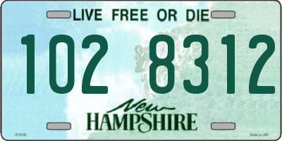 NH license plate 1028312
