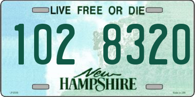 NH license plate 1028320