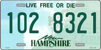 NH license plate 1028321