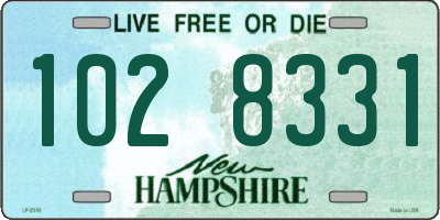 NH license plate 1028331