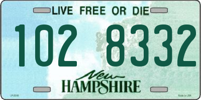 NH license plate 1028332