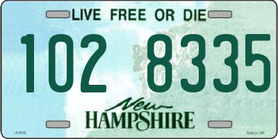 NH license plate 1028335