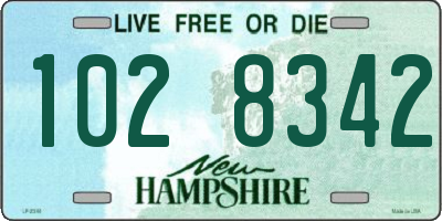 NH license plate 1028342