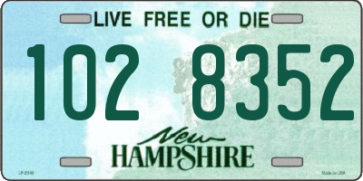 NH license plate 1028352
