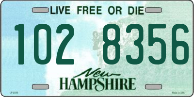 NH license plate 1028356