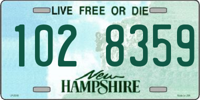 NH license plate 1028359