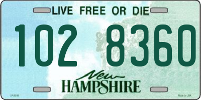 NH license plate 1028360