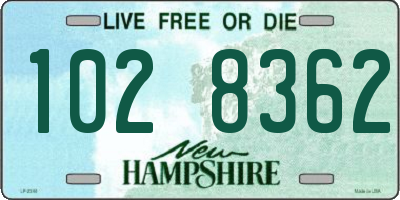 NH license plate 1028362