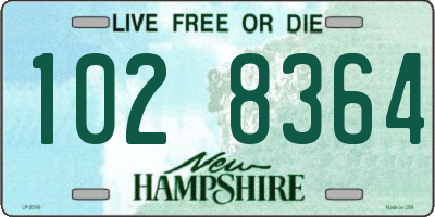 NH license plate 1028364